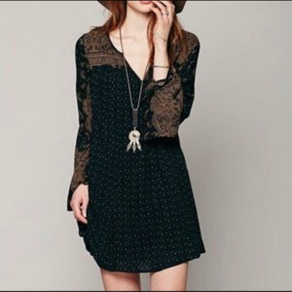 Free People Dream Daze Paisley Boho mini dress XS